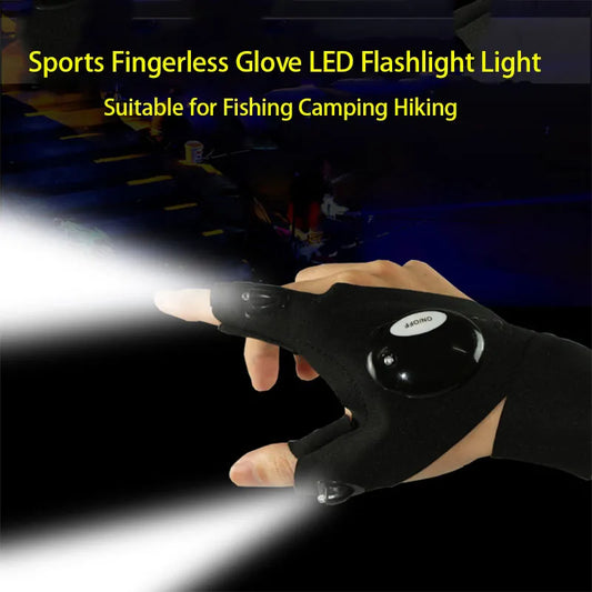 LED Fingerless Glove Flashlight