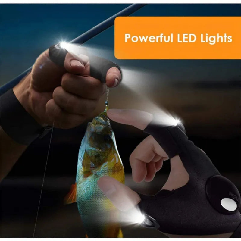 LED Fingerless Glove Flashlight